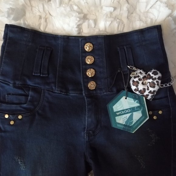 Jeans Levanta cola colombiano, high waisted jeans Skinny 2-10, gift for her - Picture 3 of 6